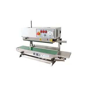 automatic electronic continuous band food aluminum foil plastic paper bag pouch heat sealer sealing machine manufacturer