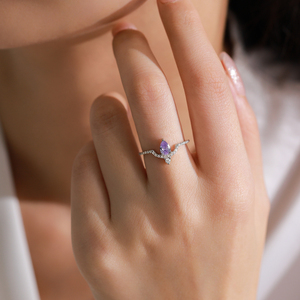 Anillo de circón exquisito de Plata de Ley 925 de Ailmay para mujer, regalo de fiesta de playa a la moda, joyería de esmalte de color bohemio - Product Image 2