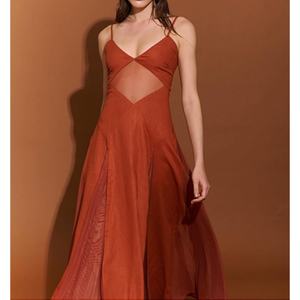 Nouvelle arrivée, robe de soirée maxi pour femme, personnalisée, décontractée, naturelle, sexy, à découpes, douce et confortable, fermeture éclair au dos - Product Image 1