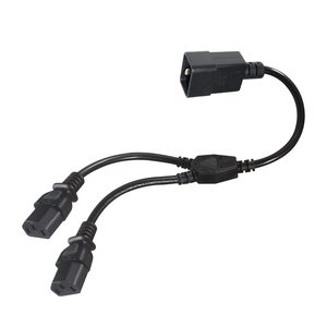 Conector de amplificador C13 <span class=keywords><strong>entrada</strong></span> 220V Pdu 30A 20A Iec 14Awg 2X 2 vías hembra Color negro Y C20 enchufe <span class=keywords><strong>Cable</strong></span> de alimentación divisor - Product Image 1