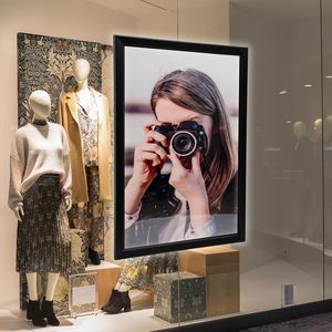 Wall Mounted LED Backlit Movie Poster Snap Frame Art Picture <b>Light</b> Box Advertising Display Frame Lightbox for Home Theater Wall - Product Image 4