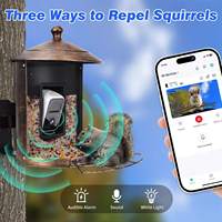 Mangeoire intelligente pour jardin extérieur avec caméra AI Identifier les espèces d'oiseaux 4MP HD Capture automatique Observation des oiseaux Cam Nest