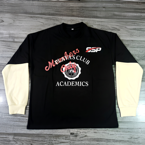 เสื้อยืดแขนยาวผู้ชายผ้าคอตตอน 100% พิมพ์ลายดิจิทัล ทอแบบสองชั้น เนื้อผ้ากันยับ สวมใส่สบาย - Product Image 1