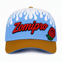 Casquette de baseball 5 panneaux bicolore, en coton avec logo brodé 3D, Gorras, chapeau ajustable à visière incurvée personnalisé ODM OEM pour la mode urbaine