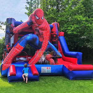<span class=keywords><strong>Château</strong></span> Gonflable Commercial en PVC avec Toboggan, Nouveau Design, Maison Rebondissante Spiderman pour Enfants - Product Image 1