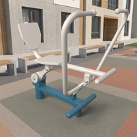Máquina de Remo para Exteriores de Acero Galvanizado, Columna Resistente D114*3mm, Equipo de Fitness para Parques con Certificación ISO