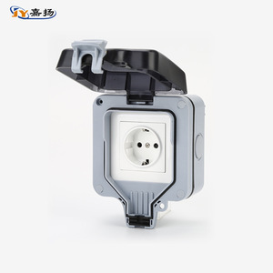 เจียหยาง ซ็อกเก็ตมาตรฐานยุโรปกลางแจ้ง ปลั๊กติดผนังกันน้ำ IP66 230V ปลั๊กเดี่ยว วัสดุ ABS - Product Image 1