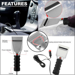 12V hiver chauffage électrique voiture <span class=keywords><strong>grattoir</strong></span> à glace pare-brise verre pelle à neige enlèvement dégivrage outil de nettoyage <span class=keywords><strong>grattoir</strong></span> à neige chauffé - Product Image 2