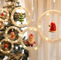 Guirlande lumineuse rideau, boule de vœux, USB, pour décoration de noël, sapin de noël