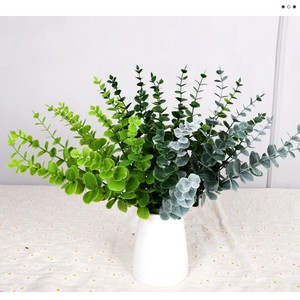 Branches d'eucalyptus artificielles en fil plastique, haute simulation, pour décoration intérieure, matériel pour arrangement en vase cylindrique - Product Image 4
