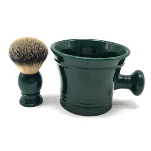 Diri Vegan couleur Bol de rasage pour hommes Tasse à savon Tasse Outils de nettoyage du visage Blaireau avec bol