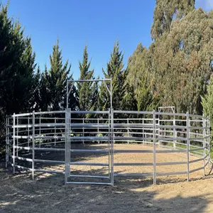 Removable Fence Panels Heavy Duty Galvanized Metal Round Pen Cattle Corral Livestock Farm Horse Yard Fence Customizable Size