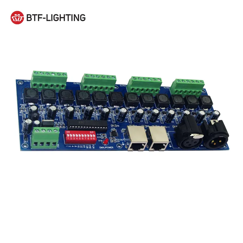 Constant current HLB 12ch 3ch rgb 4ch rgbw dimmer driver board common anode dmx512 decoder