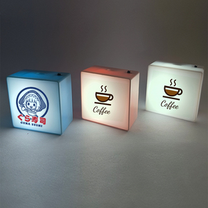 Nouvelle petite publicité magnétique pour réfrigérateur, en plastique écologique, imprimée UV, personnalisée, rechargeable, LED carrée, 4,9x4,9 cm - Product Image 1