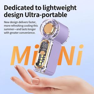 พัดลมพกพาขนาดเล็กแบบมือถือพร้อมจอ LED ความเร็ว 22000 รอบต่อนาที ลมแรง ชาร์จ USB-C ใช้ในรถยนต์ได้ สำหรับระบายความร้อนส่วนตัว - Product Image 3