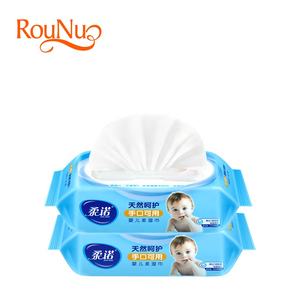 Rounuo de bebé al por mayor oferta de toallitas húmedas para la cara y mano tela no tejida - Product Image 3