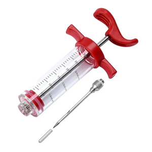 Kit de inyector de carne de acero inoxidable – Jeringa para marinada con 2/3 agujas, gran capacidad – Inyector de sabor para barbacoa, ahumado, parrilla - Product Image 6