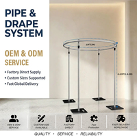 Kit de système de cadre réglable en aluminium robuste de 10 pieds pour drapé circulaire complet, idéal pour la décoration de mariage
