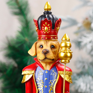 Redeco Offre Spéciale Noël Série Animal Chien <span class=keywords><strong>Soldat</strong></span> Ornements Résine Artisanat Noël <span class=keywords><strong>Casse</strong></span>-<span class=keywords><strong>Noisette</strong></span> Figurines Pour Cadeaux Maison Déco - Product Image 6