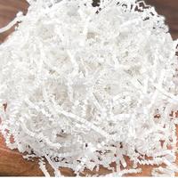 Papier découpé froissé remplisseur de déchiquetage papier froissé blanc papier déchiqueté pour boîte-cadeau panier cadeau remplisseur boîte-cadeau emballage de farce