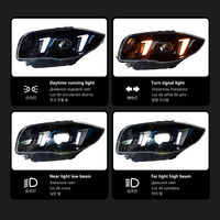 Conjunto de faros proyectores LED láser Fang DRL para BMW Serie 1 E87 2004-2011 con señal de giro secuencial, Plug and Play, piezas de automóvil