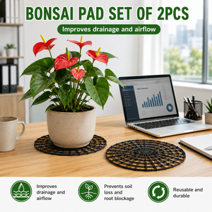 Accesorios para Bonsái de Interior y Exterior, Juego de 2 Mallas de Drenaje Redondas Resistentes para Bonsái - Product Image 6