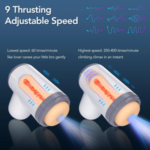 Masturbador Masculino Automático, Bomba para Pene de Manos Libres, 9 Velocidades de Empuje, Vagina de Bolsillo con Textura de Silicona Realista en 3D, Estimulador Masculino - Product Image 2
