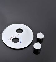 Mitigeur de douche thermostatique à 2 leviers et 3 voies pour installation encastrée, avec inverseur rond, HM-K02-YM-HW