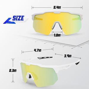 แว่นกันแดดปั่นจักรยานกีฬาเลนส์โพลาไรซ์ TAC ป้องกันลม UV400 กรอบไม่แตกพร้อมโลโก้สั่งทำสำหรับผู้ชาย - Product Image 4