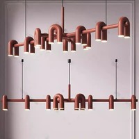 Postmoderne créatif en forme de U Restaurant chambre personnalité Simple Art modèle chambre salon pendentif lumière