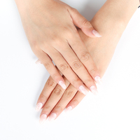 Autocollant à ongles gel de luxe de haute qualité, 100 pièces, motif de fleur rose, semi-durcissant, vente en gros
