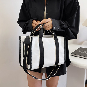 Sac fourre-tout d'épicerie en toile de mode Offre Spéciale Ins avec sangle unique sac à provisions en coton de style coréen de haute qualité - Product Image 5