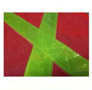 Bandera de Seguridad Vial de PVC para Exteriores, Color Naranja, con Cinta Reflectante y Asta de Fibra de Vidrio, Gran Venta - Product Image 2