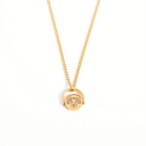 Collar de Moda con Colgante Giratorio de Acero Inoxidable Personalizado con Signo Zodiacal - Product Image 1