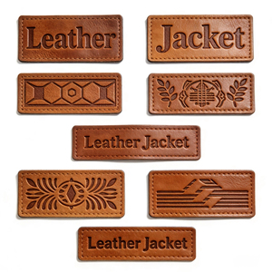 ملصق جلدي مخصص بتصميم جديد صديق للبيئة ذاتي اللصق، شعار منقوش على الجلد للملابس الجينز، شارة جلدية فارغة الشكل - Product Image 4