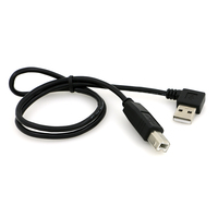 Câble d'imprimante USB 2.0 A mâle vers B mâle, angle droit, échantillon gratuit pour utilisation informatique, gaine en PVC avec blindage tressé
