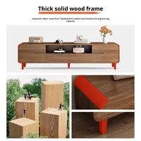 2024 meuble TV en bois massif à la mode combinaison de Table basse moderne Simple pour petits appartements au sol pour salon TV