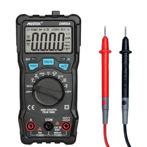 2020 Multimeter 6000 Counts DM90A 600V/10A Voltage Current Resistance Tester Digital Multimeter Auto Range Meter