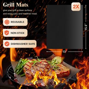 Ensemble d'outils de barbecue en acier inoxydable, ustensiles de barbecue robustes, kit d'outils de cuisson antidérapants avec thermomètre - Product Image 4