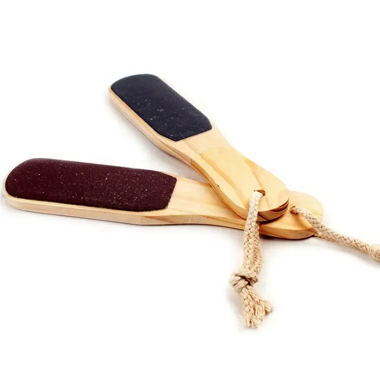 Lima per piedi di alta qualità manico in legno ecologico lima per pelle morta strumento per Pedicure per la rimozione del callo