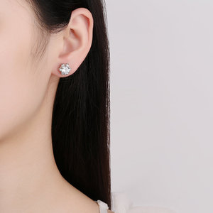 Pendientes Shinmi Heng Star Stud, chapados en oro blanco, cobre, joyería de moda para mujer, pendientes elegantes de estilo dulce - Product Image 4