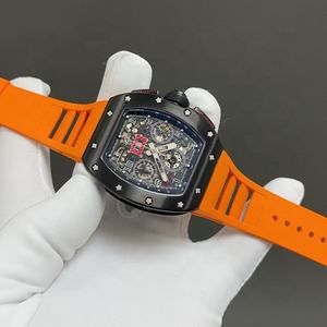 Montre mécanique automatique classique pour homme en forme <span class=keywords><strong>de</strong></span> <span class=keywords><strong>tonneau</strong></span> <span class=keywords><strong>de</strong></span> <span class=keywords><strong>vin</strong></span> 1103, montre multifonctionnelle avec chronomètre, miroir saphir, montre lumineuse - Product Image 2