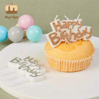 Bougies Lettres Colorées Personnalisées Joyeux Anniversaire Noël Pâques Nouvel An pour Fêtes Bars Maison