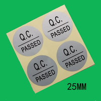 Laser de sécurité holographique personnalisé QC Pass Paper/autocollant d'étiquette en PVC étanche