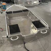 Bateau à rames en alliage d'aluminium de 4,6 m, directement de l'usine, bateau de pêche à coque profonde en V, bateau à moteur léger à grande vitesse en aluminium à vendre