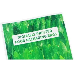 Custom print plastic 3 side seal pet food packaging bag FOR Tea Black Chocolate Digital Printing plastic bagS