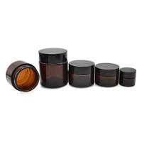 Hochwertige dicke Braunglas-Cremetiegel 5 ml 10 ml 15 ml 30 ml 50 ml 100 ml Glaskosmetikbehälter Glas für die Herstellung von