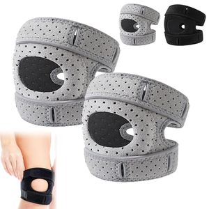 <span class=keywords><strong>Genouillère</strong></span> ajustable taille unique avec support respirant à ressorts, confortable pour la course, avec sangle rotulienne - Product Image 1