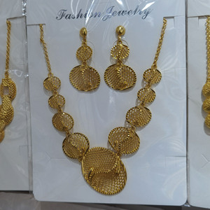 Tıknaz Dubai altın takılar <span class=keywords><strong>Set</strong></span> suudi arapça altın kolye küpe seti altın takı indirim - Product Image 2