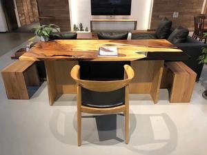 طاولة طعام عالية الجودة من الراتينج/خشب السنط/شجرة المطر ، طاولة طعام يمكن تخصيص الأحجام - Product Image 2